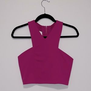 Express Crop Top, Pink, Small